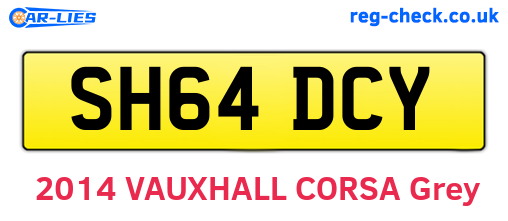 SH64DCY are the vehicle registration plates.