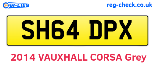 SH64DPX are the vehicle registration plates.