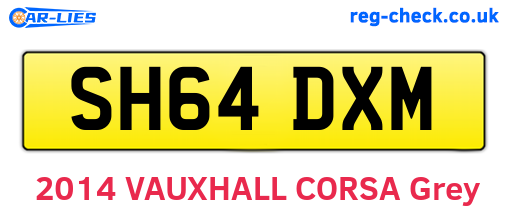 SH64DXM are the vehicle registration plates.