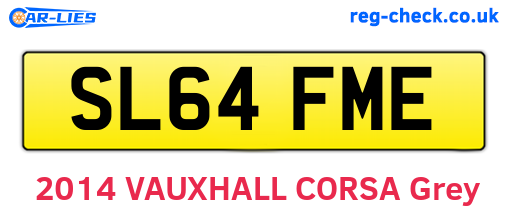 SL64FME are the vehicle registration plates.