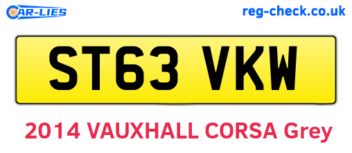 ST63VKW are the vehicle registration plates.