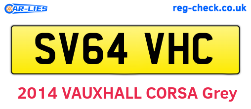 SV64VHC are the vehicle registration plates.