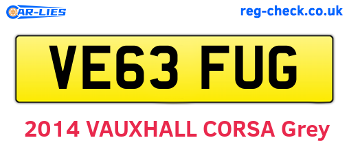 VE63FUG are the vehicle registration plates.