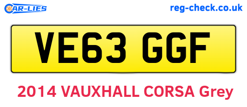 VE63GGF are the vehicle registration plates.