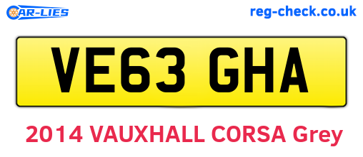 VE63GHA are the vehicle registration plates.