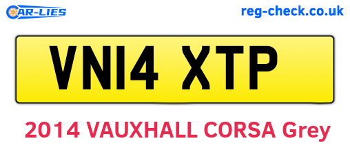 VN14XTP are the vehicle registration plates.