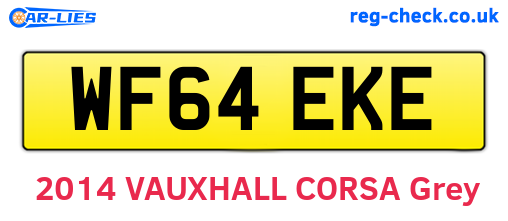 WF64EKE are the vehicle registration plates.