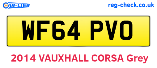 WF64PVO are the vehicle registration plates.