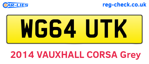 WG64UTK are the vehicle registration plates.