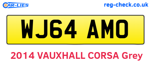 WJ64AMO are the vehicle registration plates.