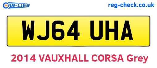 WJ64UHA are the vehicle registration plates.
