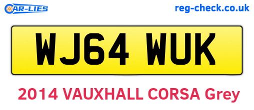 WJ64WUK are the vehicle registration plates.