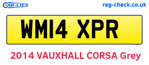 WM14XPR are the vehicle registration plates.