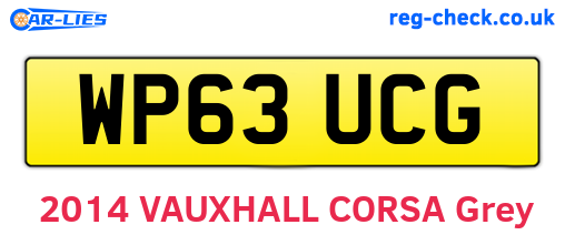 WP63UCG are the vehicle registration plates.