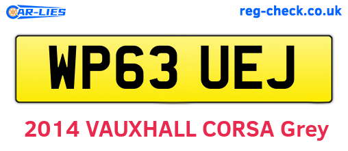 WP63UEJ are the vehicle registration plates.
