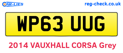 WP63UUG are the vehicle registration plates.