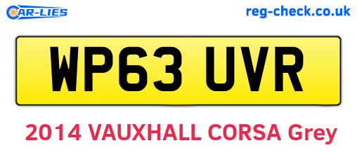 WP63UVR are the vehicle registration plates.