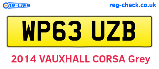 WP63UZB are the vehicle registration plates.