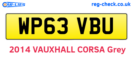 WP63VBU are the vehicle registration plates.