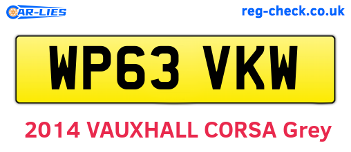 WP63VKW are the vehicle registration plates.