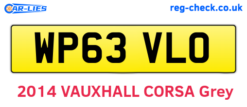 WP63VLO are the vehicle registration plates.