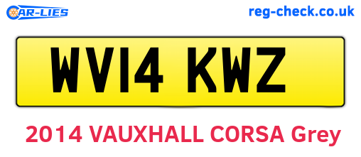 WV14KWZ are the vehicle registration plates.