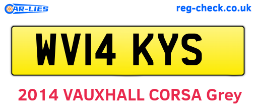 WV14KYS are the vehicle registration plates.