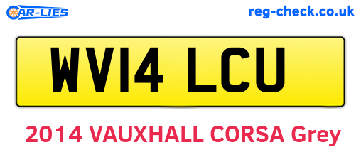 WV14LCU are the vehicle registration plates.