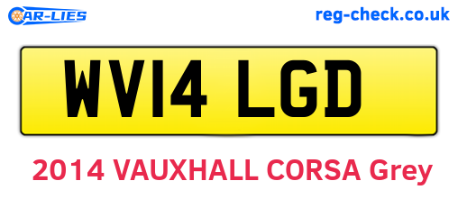 WV14LGD are the vehicle registration plates.