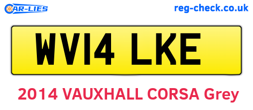 WV14LKE are the vehicle registration plates.
