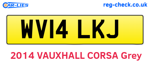 WV14LKJ are the vehicle registration plates.