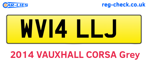 WV14LLJ are the vehicle registration plates.