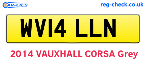 WV14LLN are the vehicle registration plates.