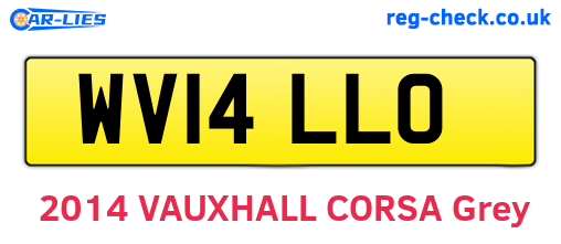 WV14LLO are the vehicle registration plates.