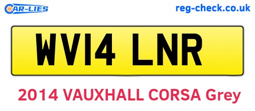 WV14LNR are the vehicle registration plates.