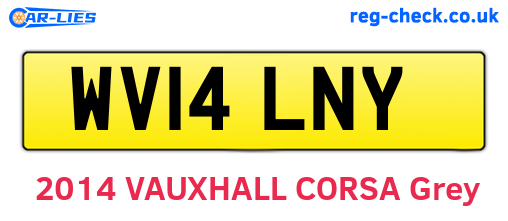 WV14LNY are the vehicle registration plates.