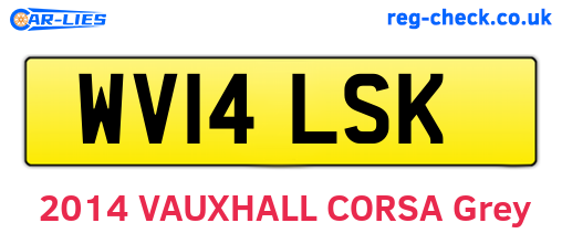 WV14LSK are the vehicle registration plates.
