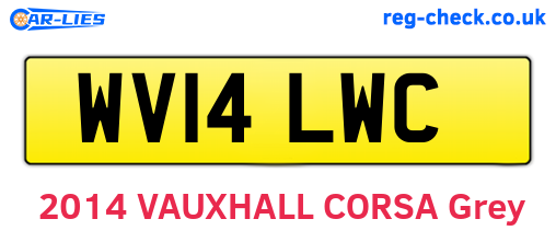 WV14LWC are the vehicle registration plates.