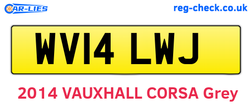 WV14LWJ are the vehicle registration plates.