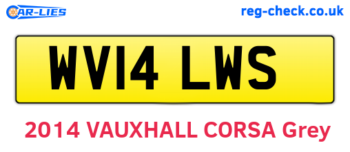 WV14LWS are the vehicle registration plates.