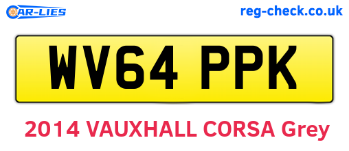 WV64PPK are the vehicle registration plates.