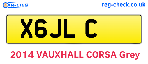 X6JLC are the vehicle registration plates.