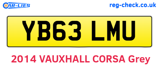 YB63LMU are the vehicle registration plates.