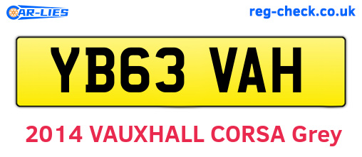 YB63VAH are the vehicle registration plates.