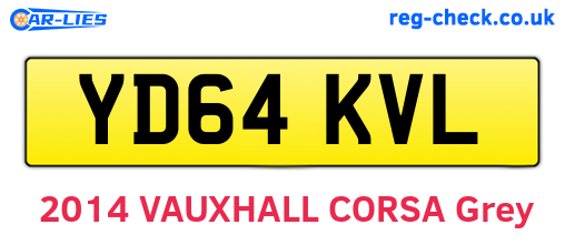 YD64KVL are the vehicle registration plates.