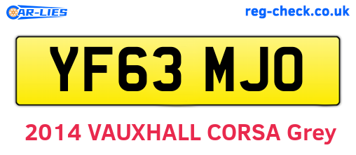 YF63MJO are the vehicle registration plates.