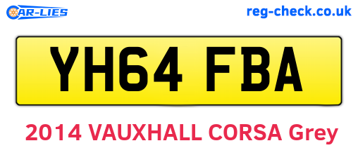 YH64FBA are the vehicle registration plates.