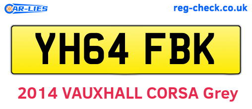 YH64FBK are the vehicle registration plates.