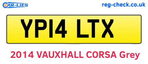 YP14LTX are the vehicle registration plates.