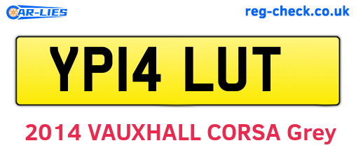 YP14LUT are the vehicle registration plates.